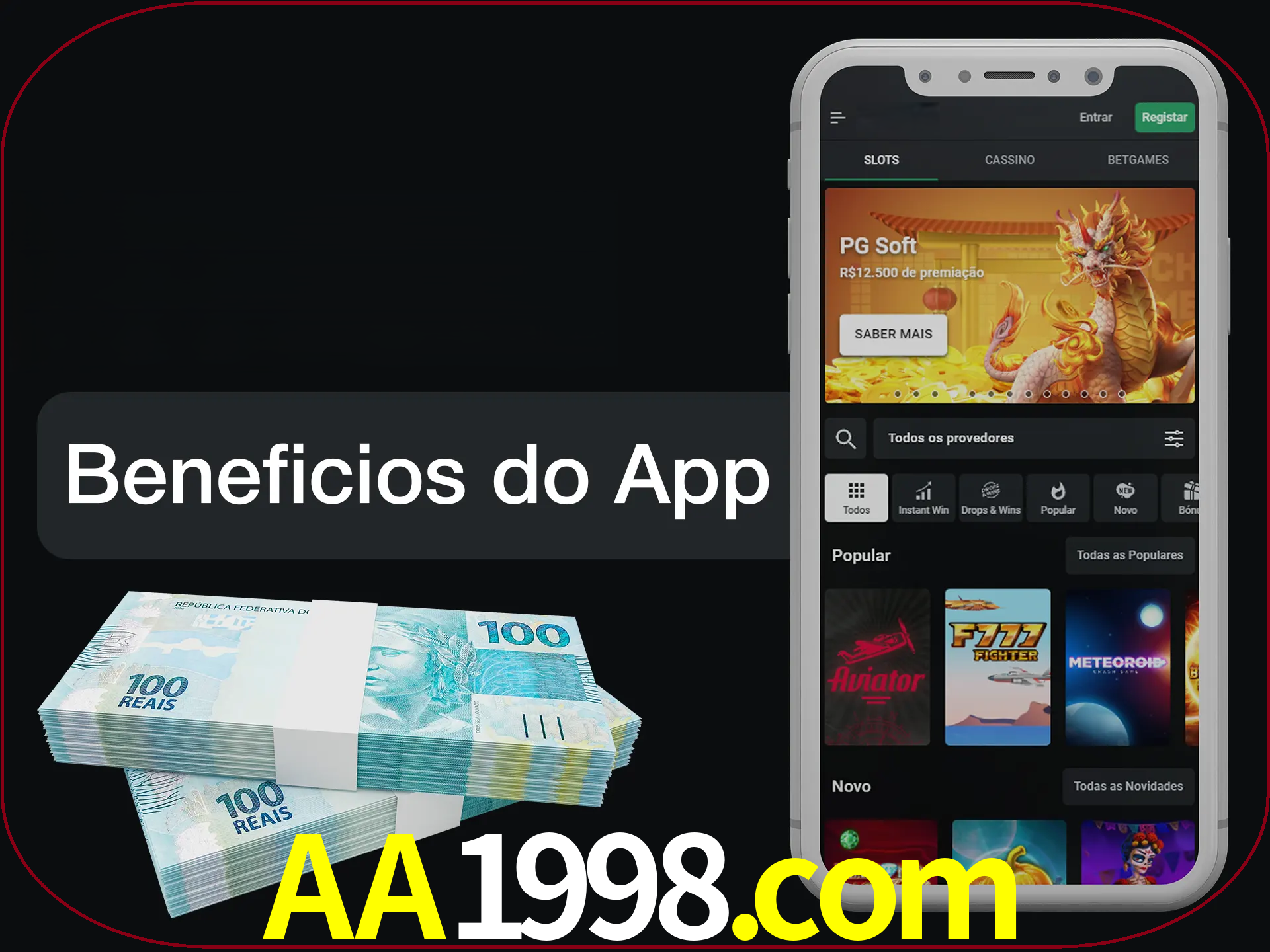 Obtenha todos os benefícios usando o aplicativo.