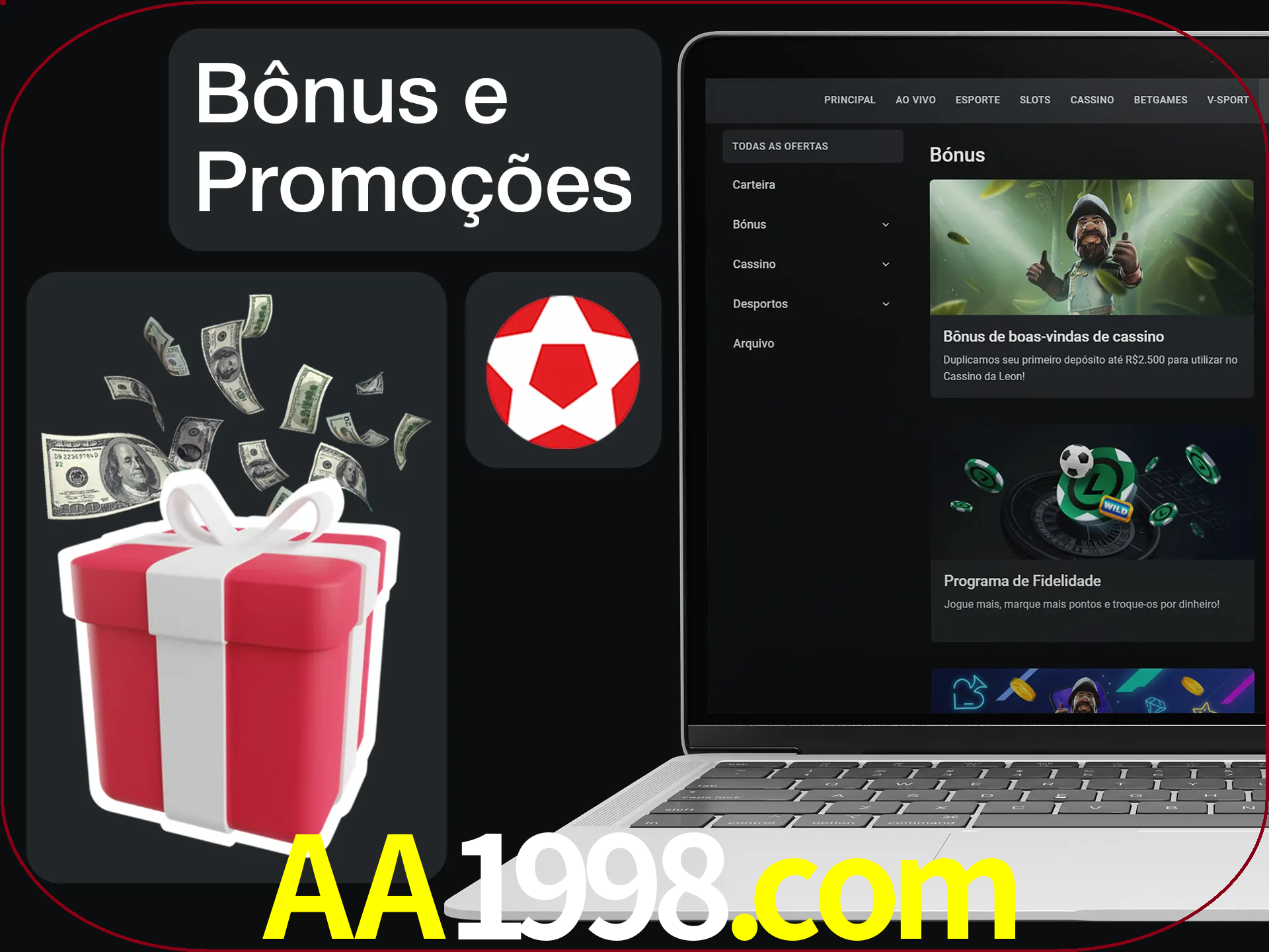 Verifique se há novos bônus e promoções.