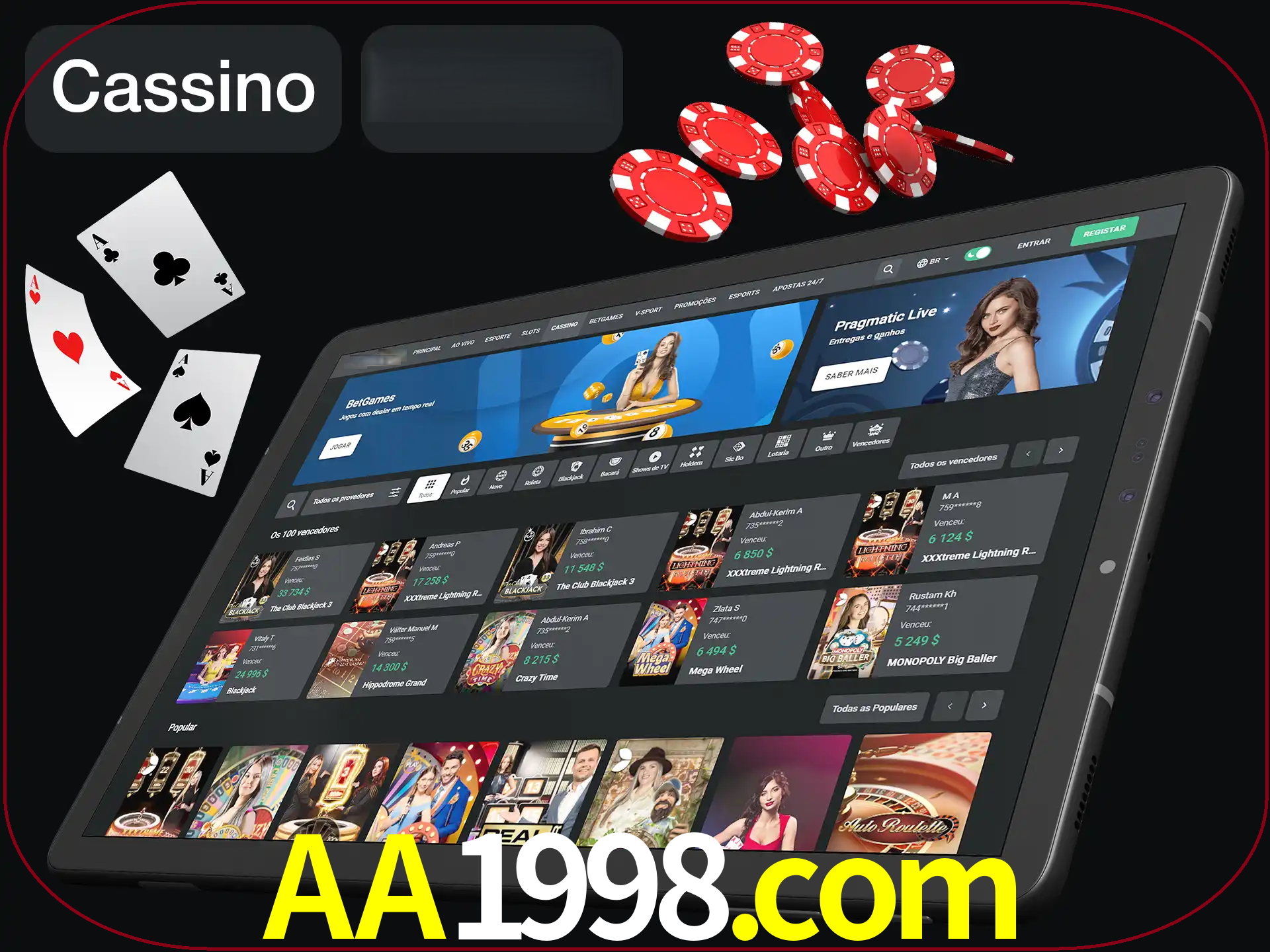 Jogue vários jogos de cassino em nosso cassino.