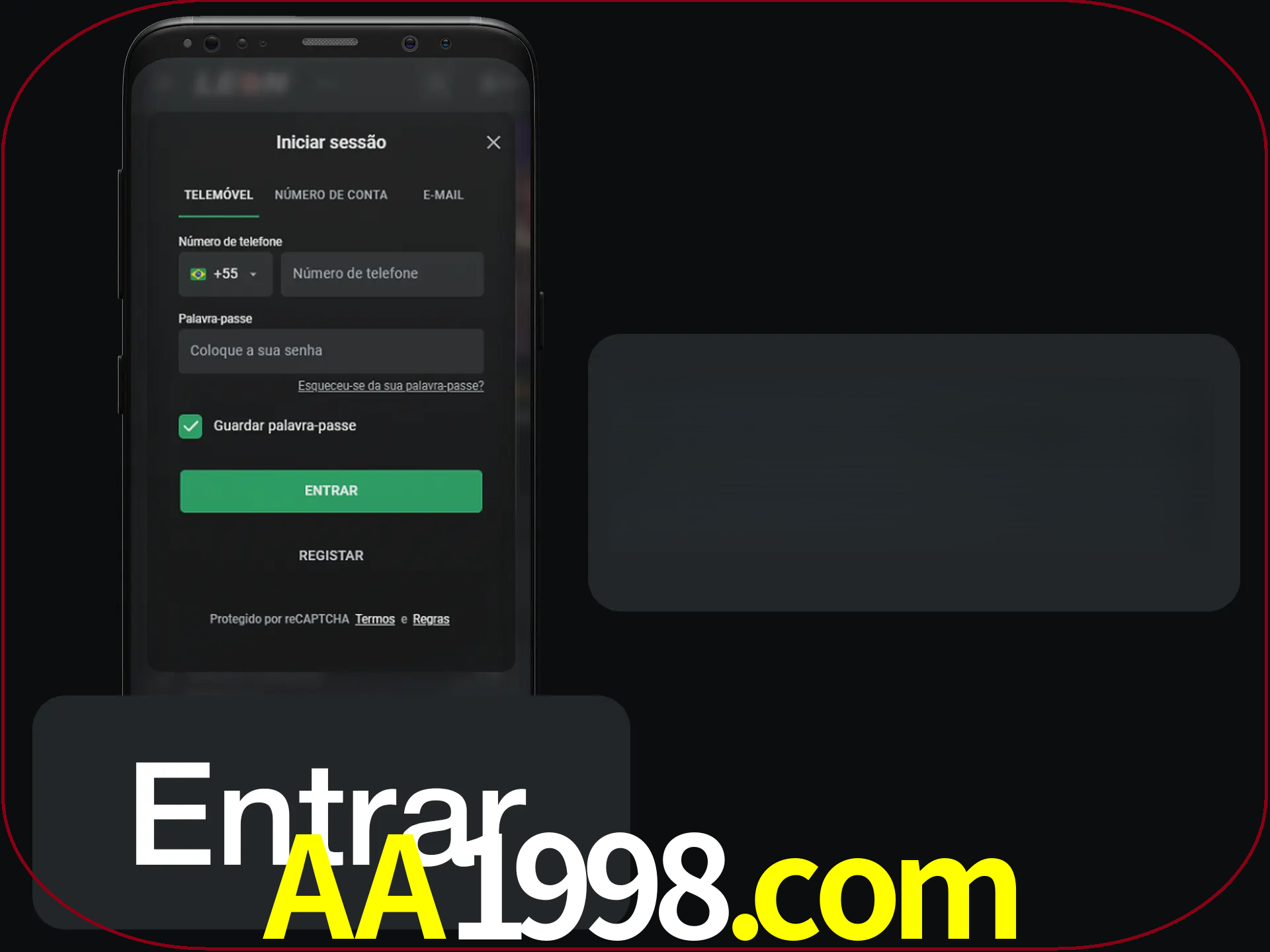 Faça o login para começar a apostar e jogar no cassino.
